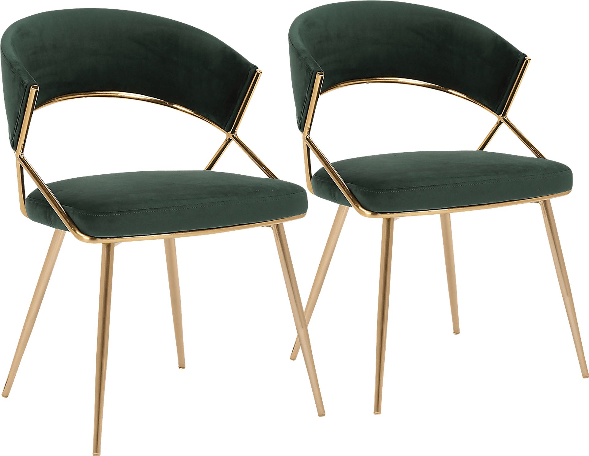 Reverrend Green Side Chair, Set of 2 - Image 1
