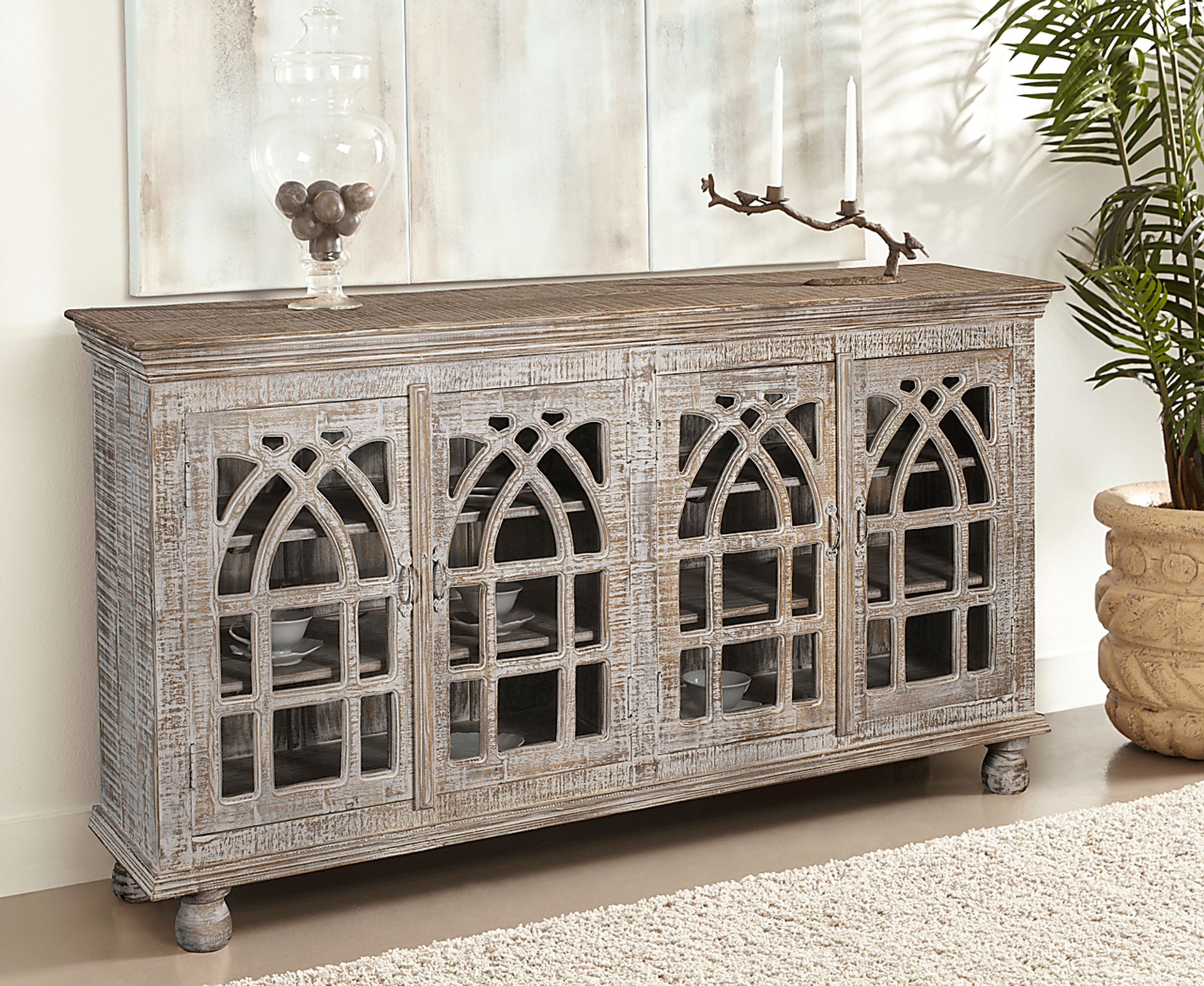 Rexdale Beige Credenza - Image 4