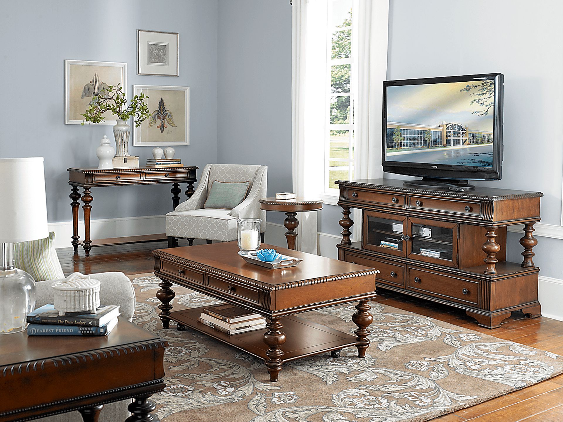 Reykin Cherry Sofa Table - Image 3