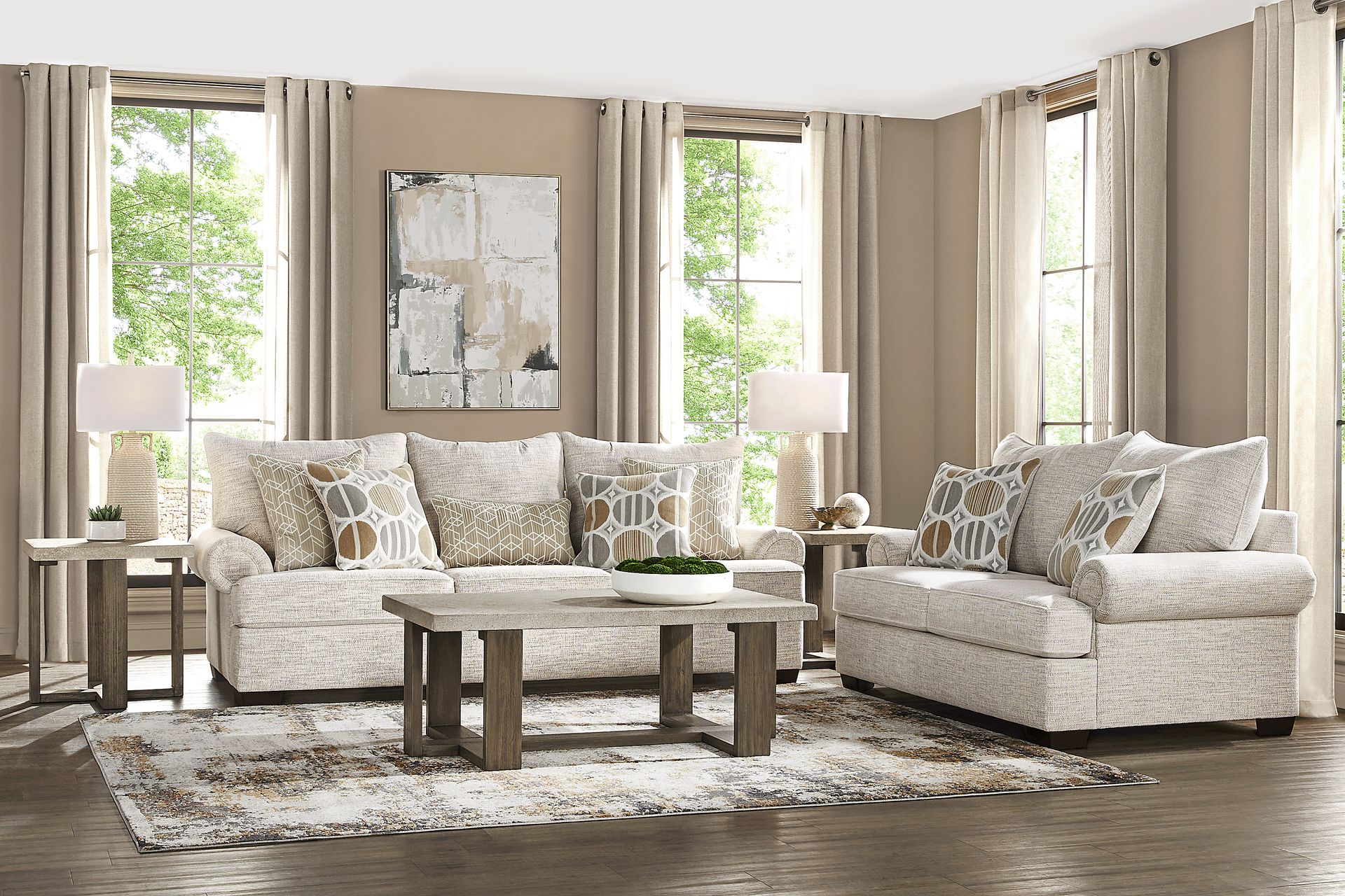 Reyna Point Ivory 5 Pc Living Room - Image 1