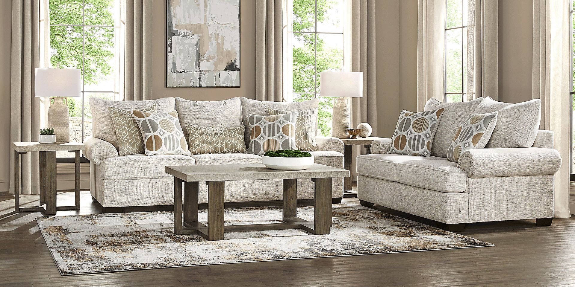 Reyna Point Ivory Loveseat - Image 2