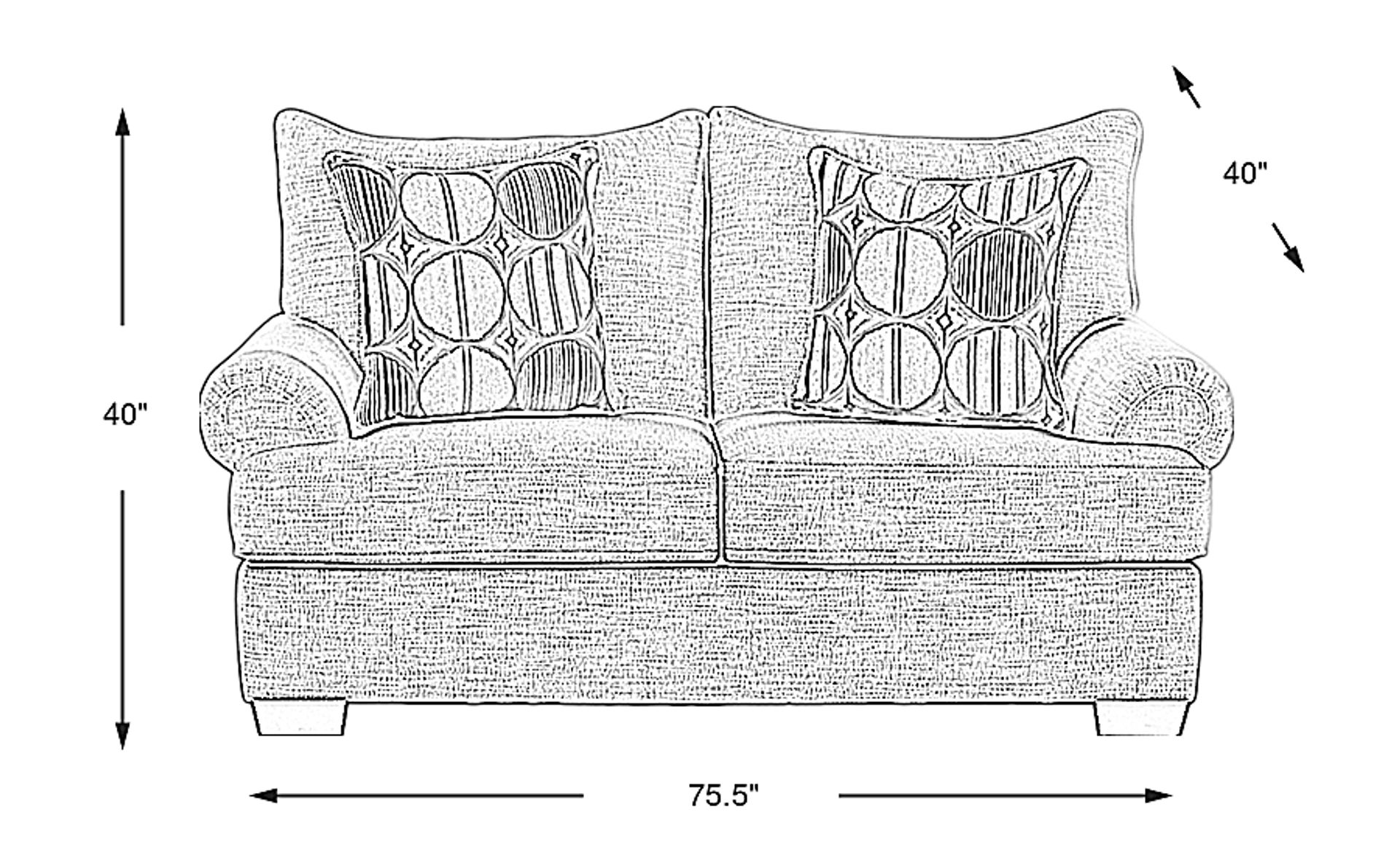 Dimension Image. Please refer to the Dimension Tab on this page for dimension details.