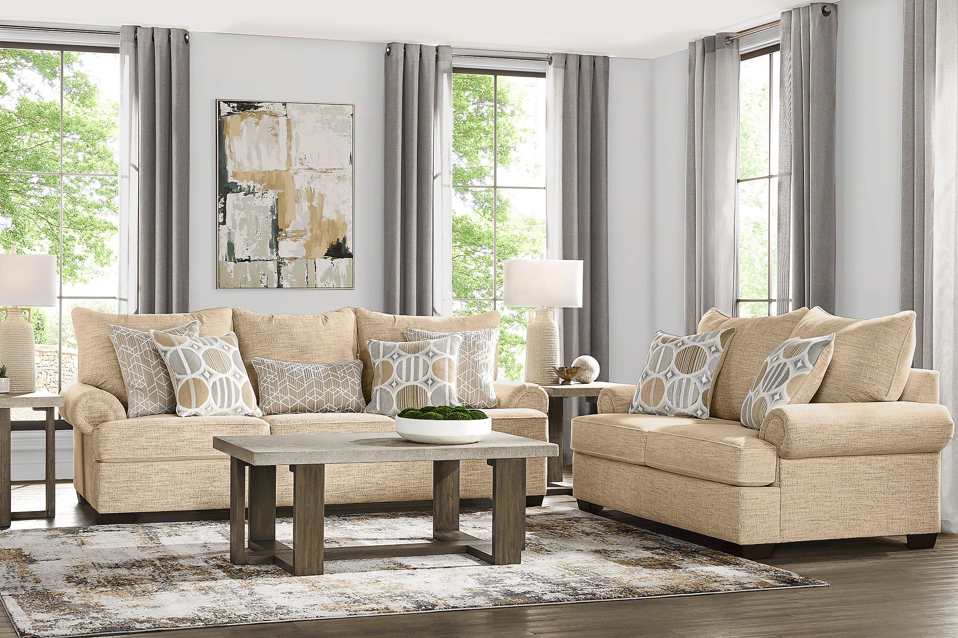 Reyna Point Tan 2 Pc Living Room - Image 1