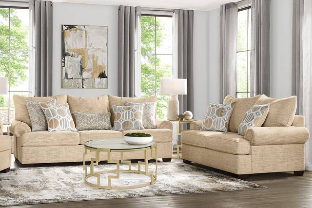 Reyna Point Tan 7 Pc Living Room - Thumbnail - Image 1