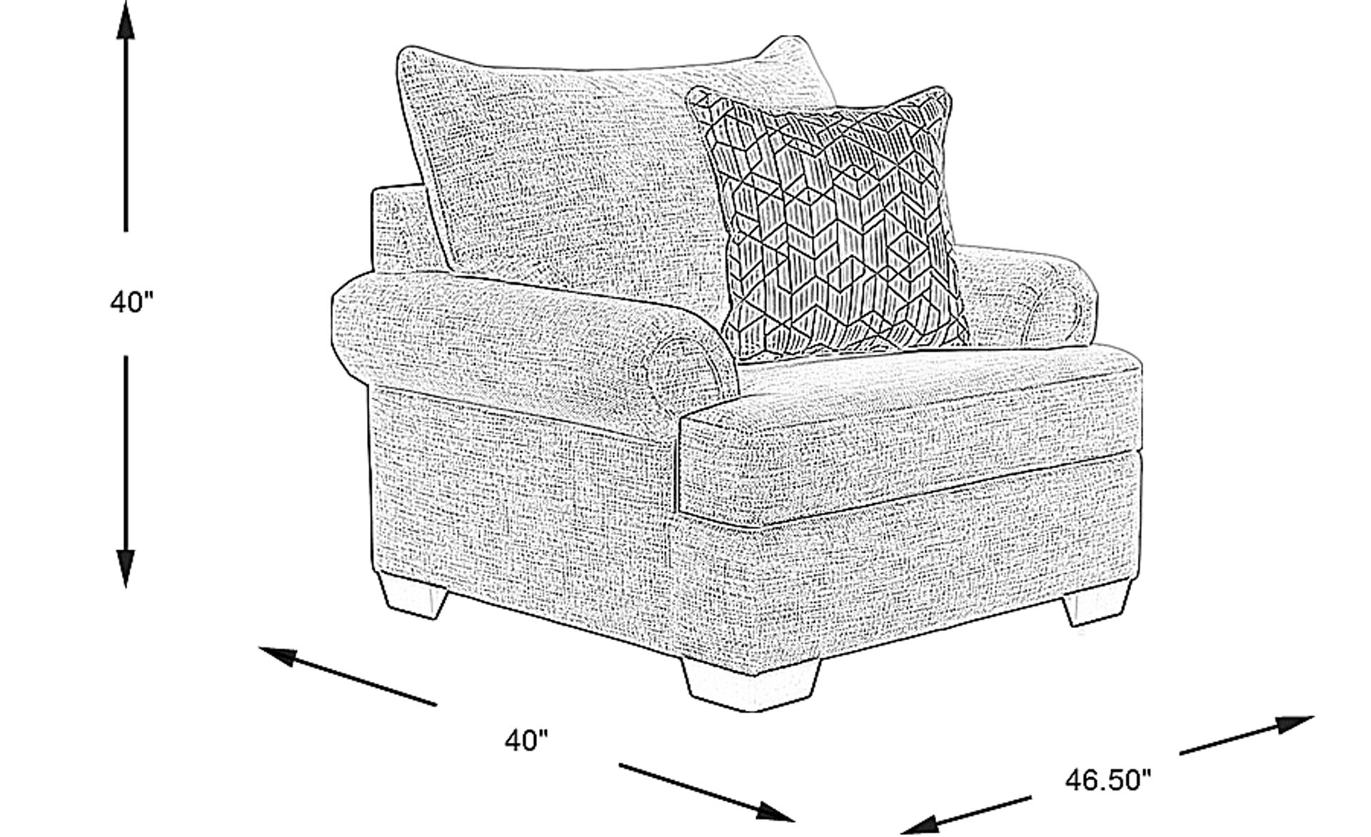 Dimension Image. Please refer to the Dimension Tab on this page for dimension details.