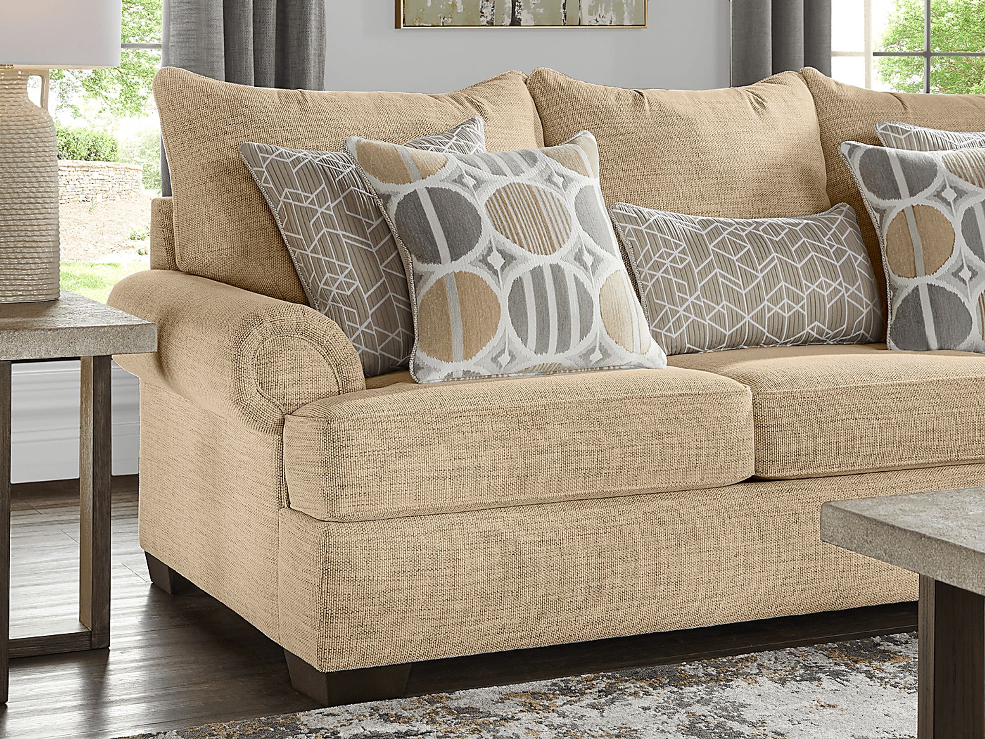 Reyna Point Tan Gel Foam Sleeper Sofa - Image 5