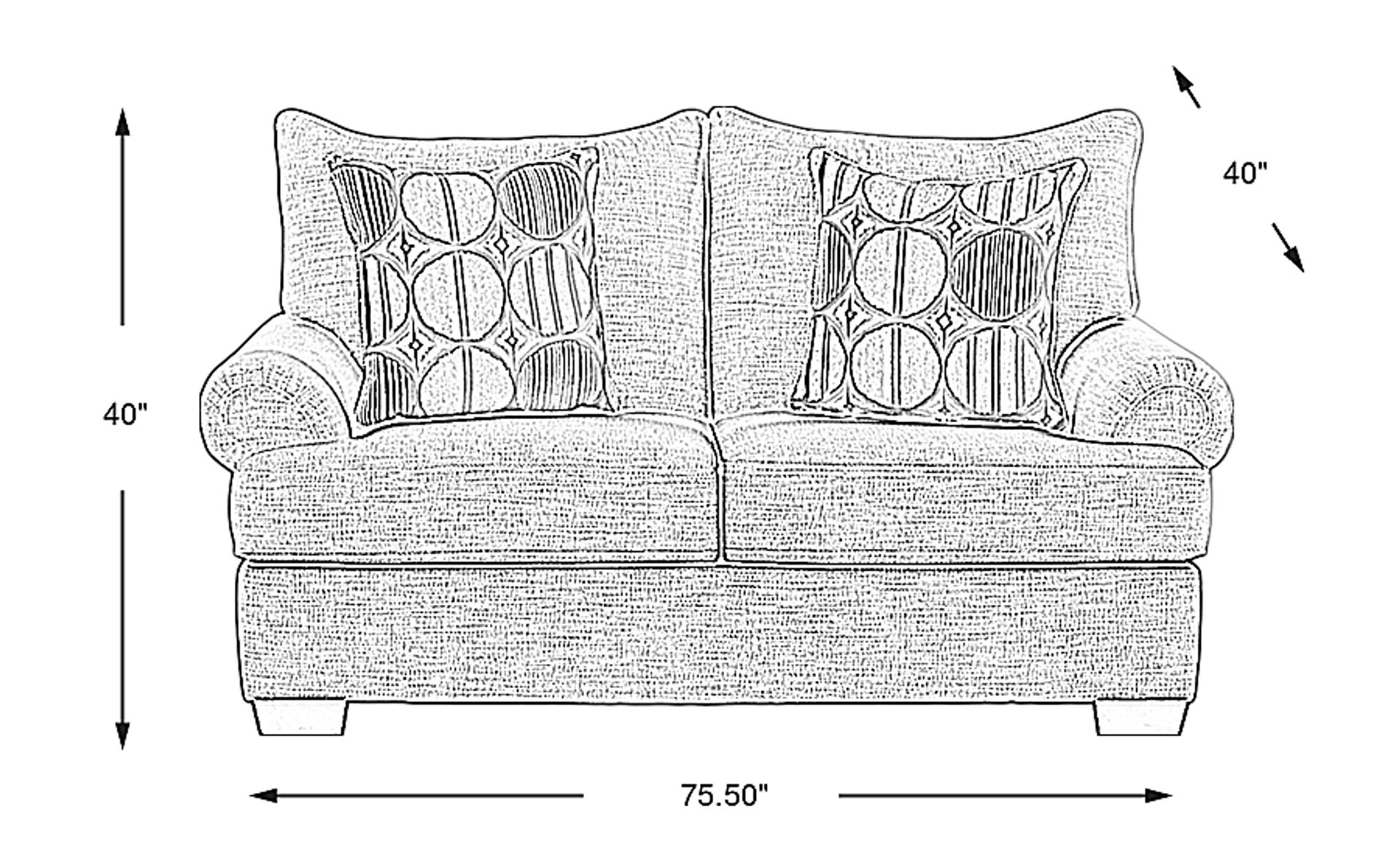 Dimension Image. Please refer to the Dimension Tab on this page for dimension details.