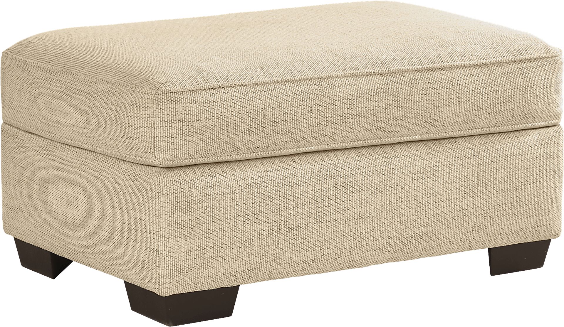 Reyna Point Tan Ottoman - Image 1