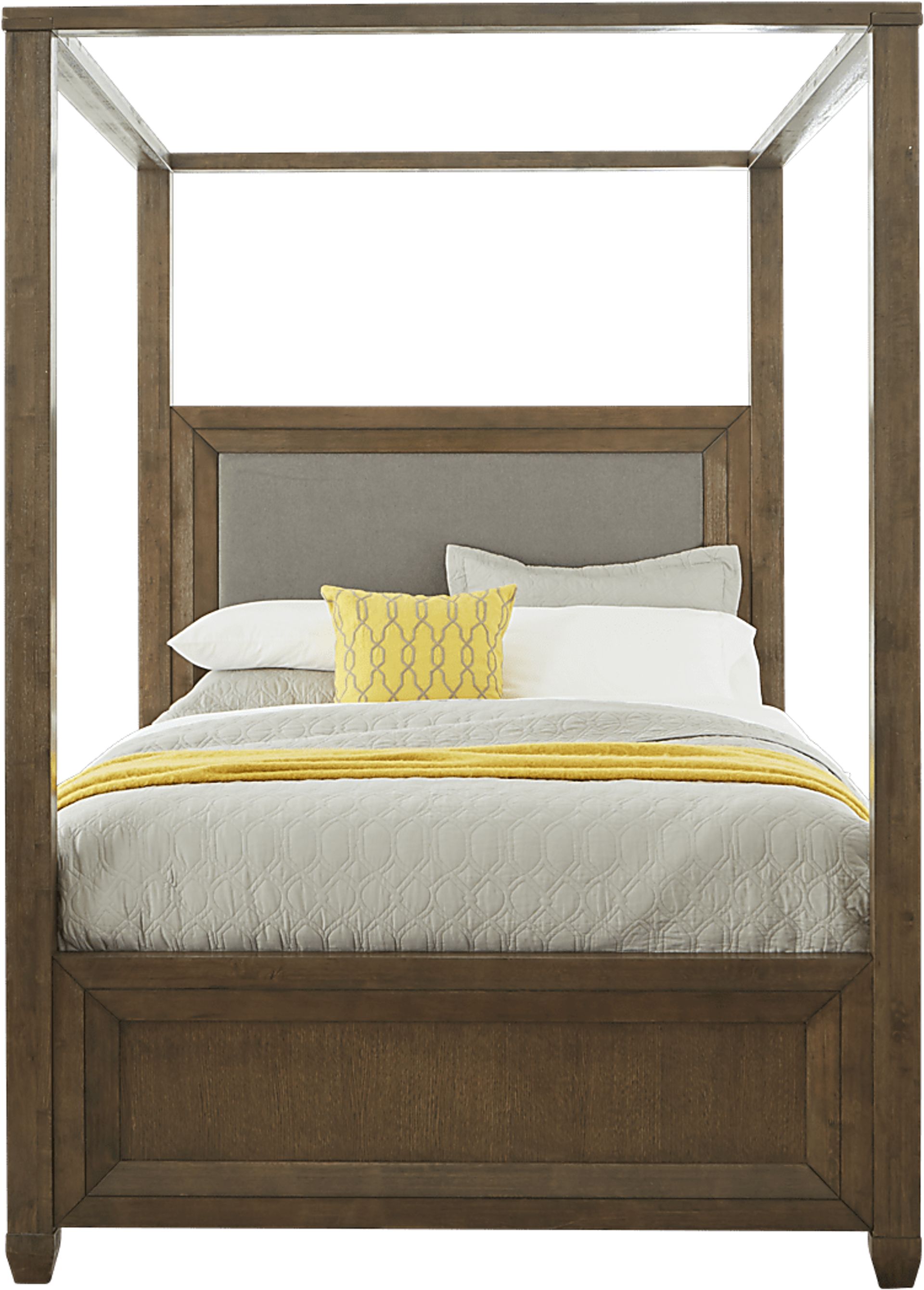 Reynoldstown Brown 4 Pc Queen Canopy Bed - Image 1