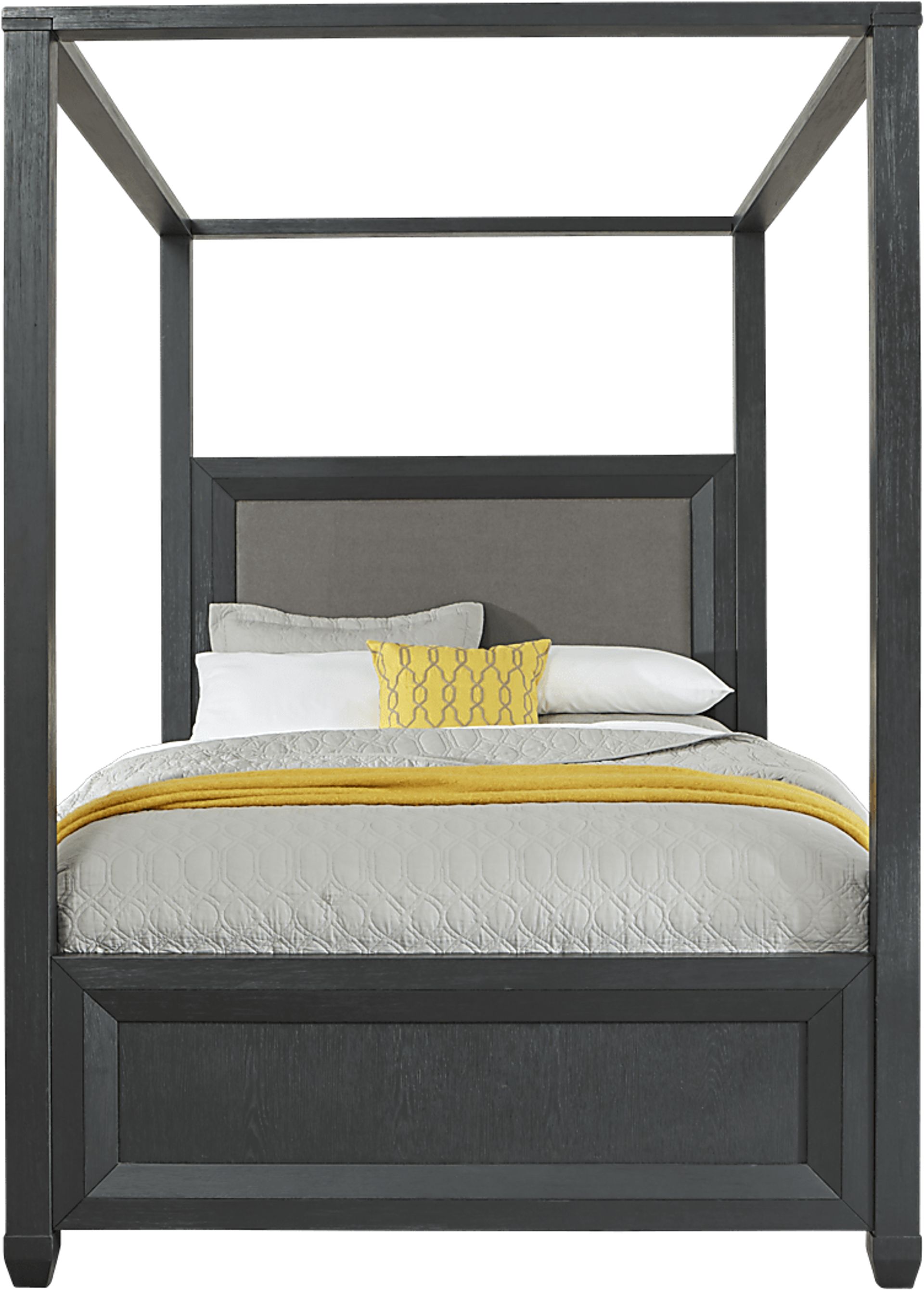 Reynoldstown Charcoal 4 Pc Queen Canopy Bed - Image 1