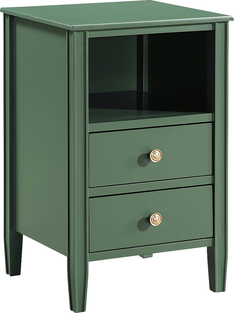 Rhad Green Nightstand
