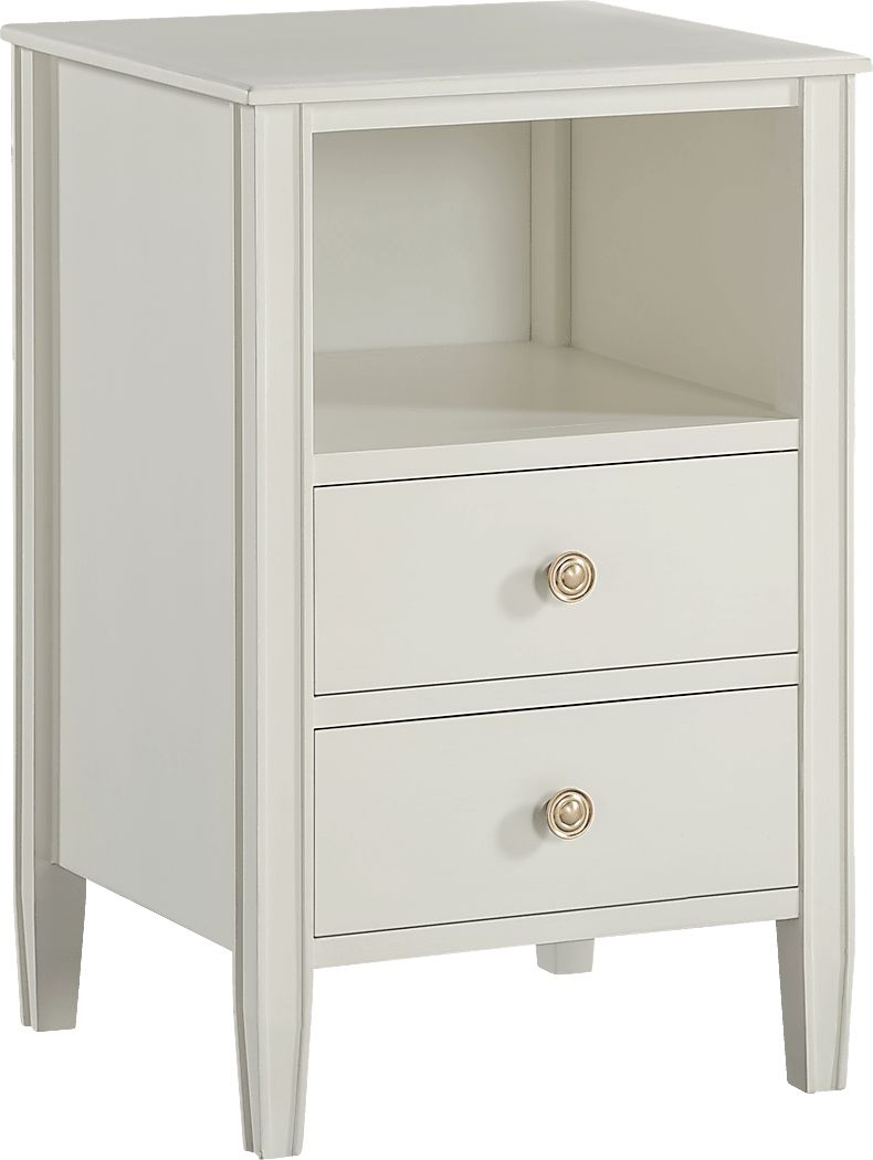 Rhad White Nightstand