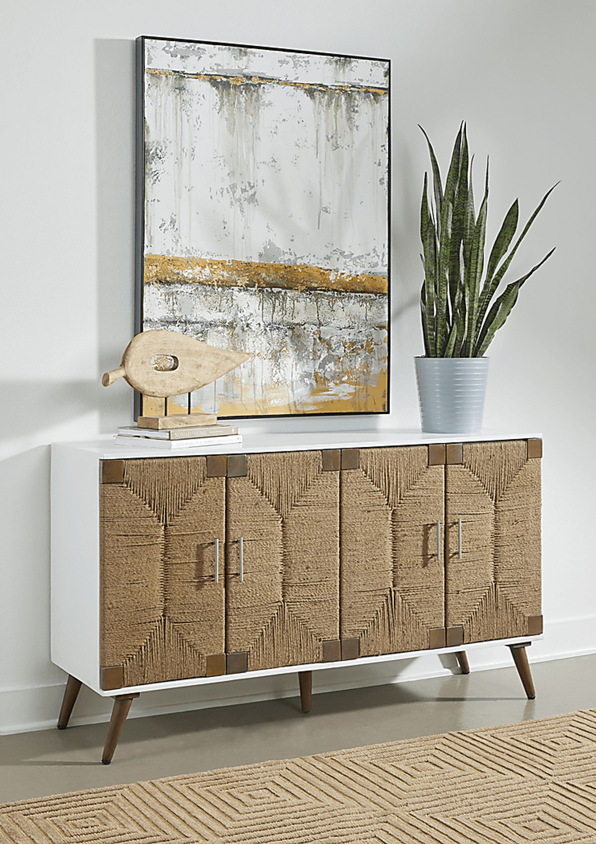 Rhealand White Credenza - Image 2