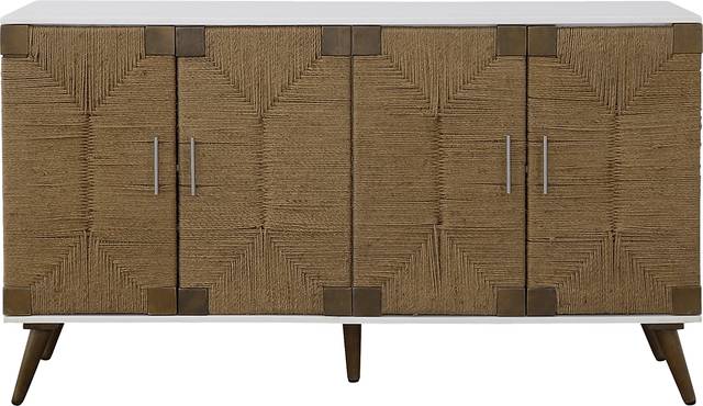 Rhealand White Credenza - Thumbnail - Image 3