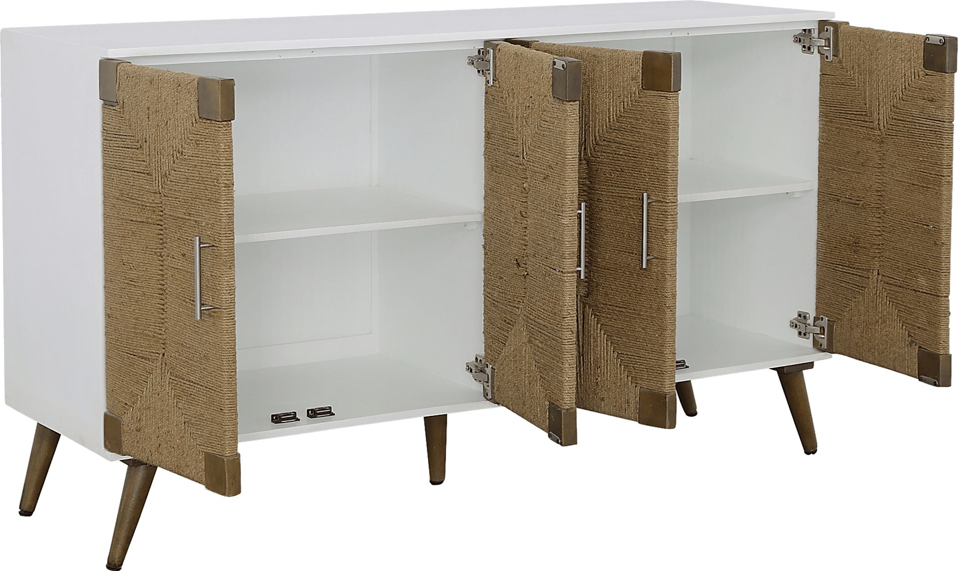 Rhealand White Credenza - Image 4