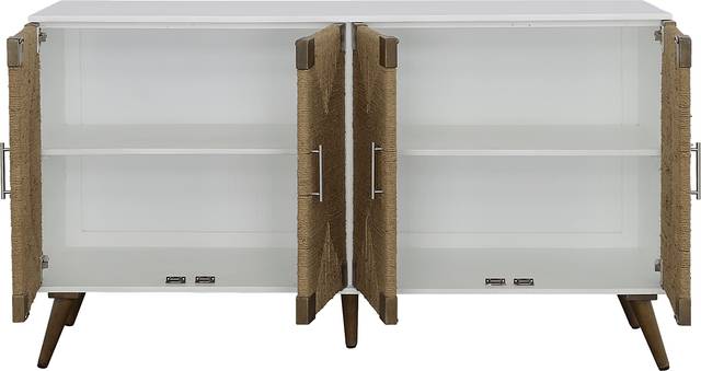 Rhealand White Credenza - Thumbnail - Image 5