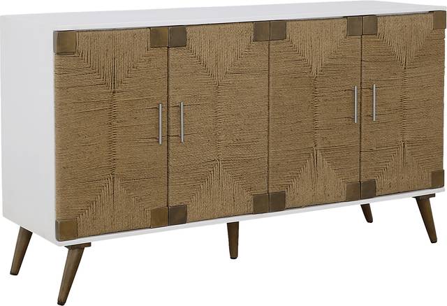 Rhealand White Credenza - Thumbnail - Image 1