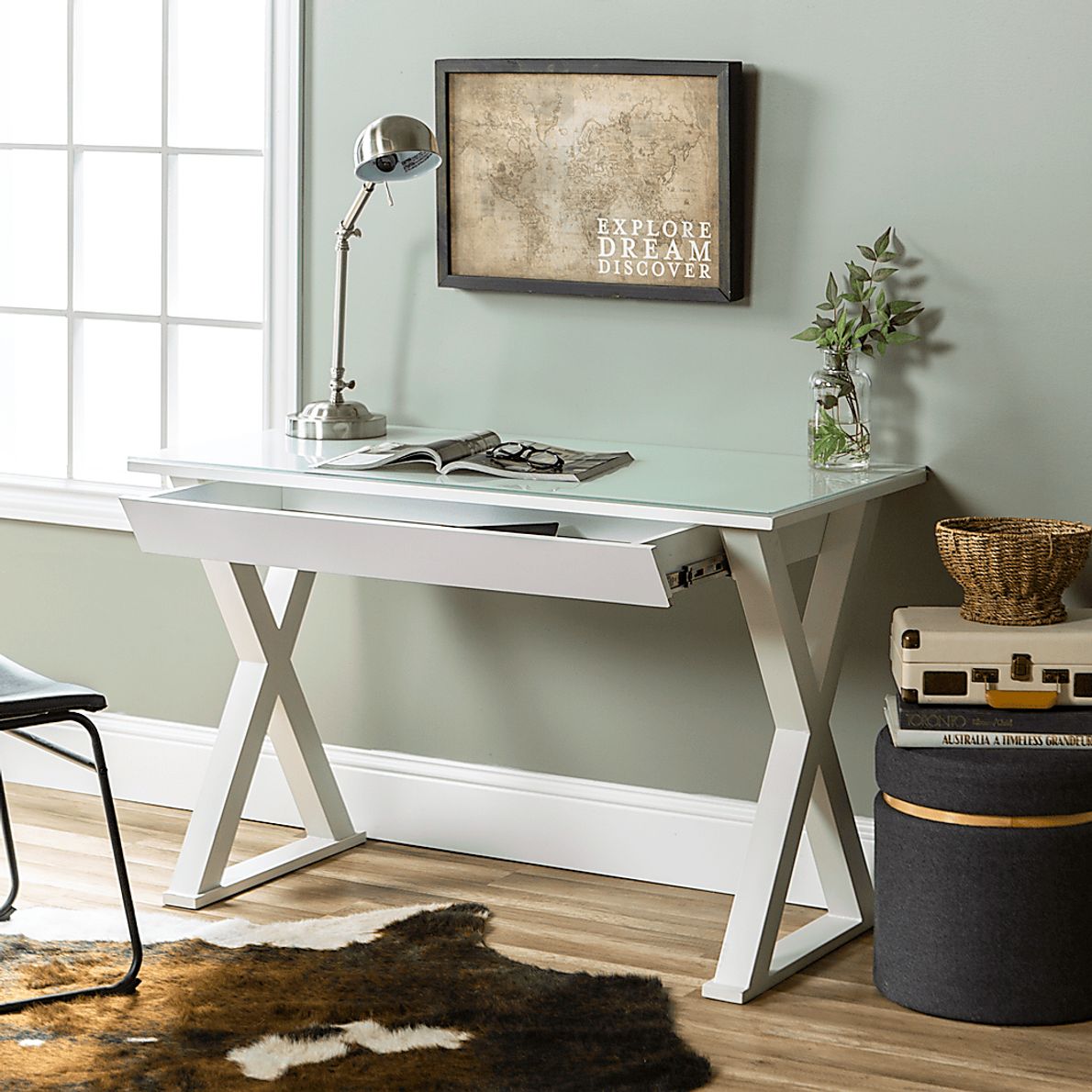 Rhett White Desk - Rooms To Go