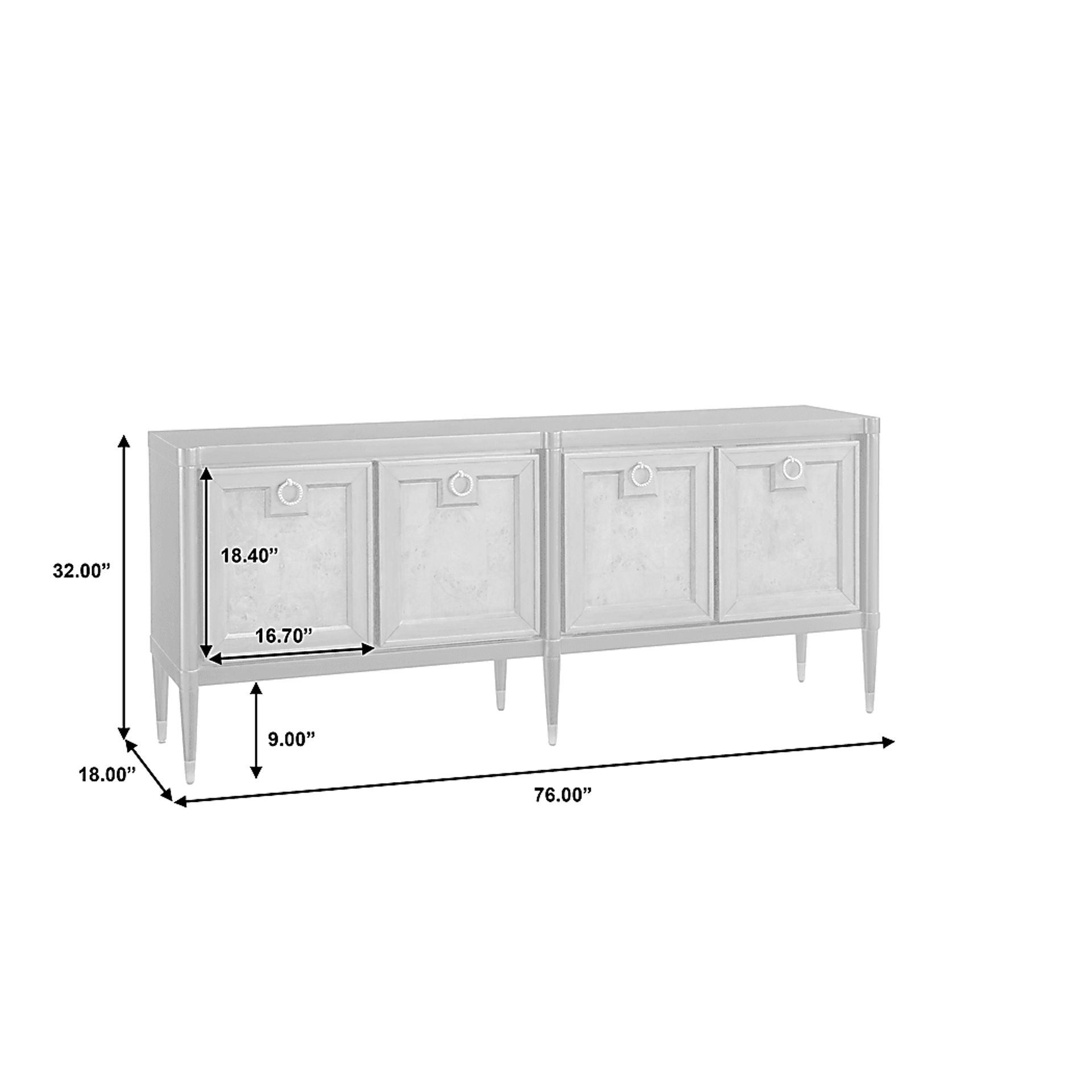 Rhinoshine Black Sideboard - Image 3