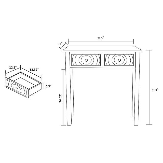 Rhodesa White Sofa Table - Thumbnail - Image 11