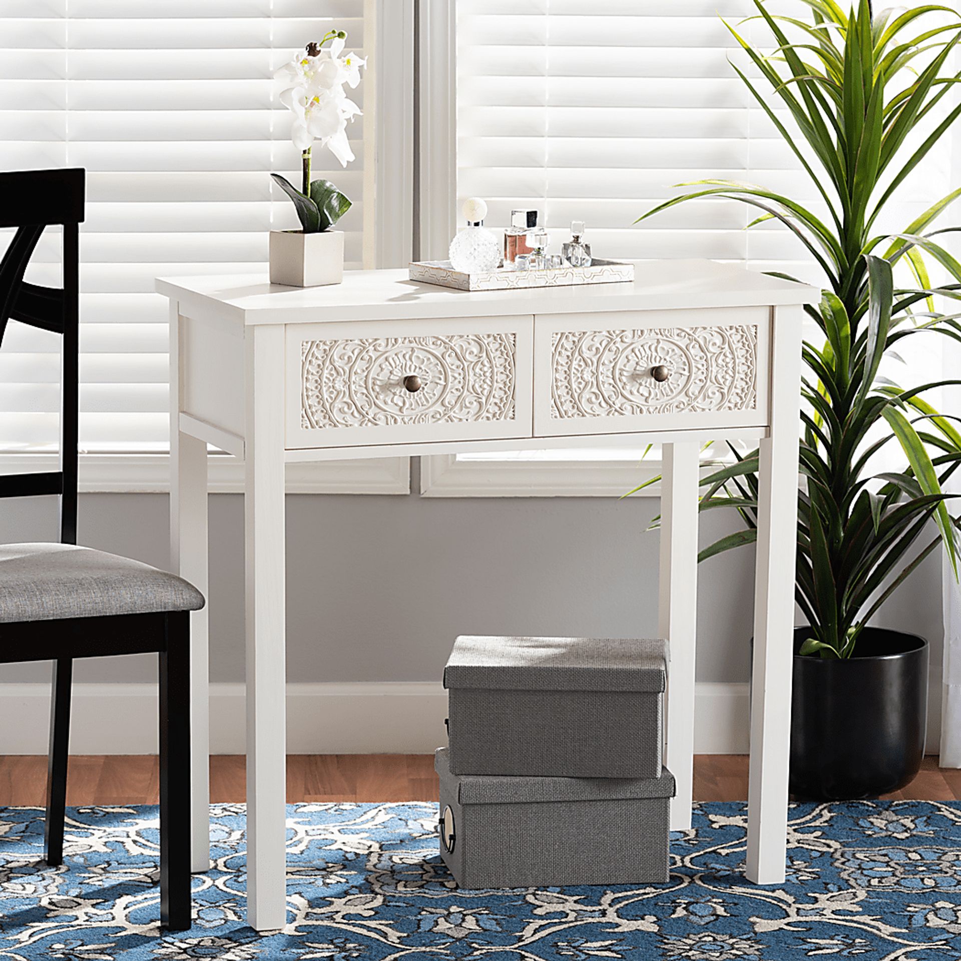 Rhodesa White Sofa Table - Image 2