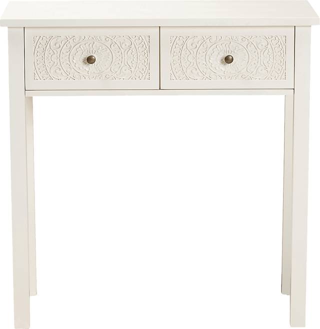 Rhodesa White Sofa Table - Thumbnail - Image 3