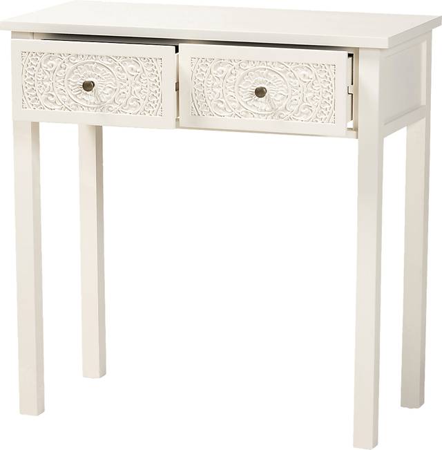 Rhodesa White Sofa Table - Thumbnail - Image 5
