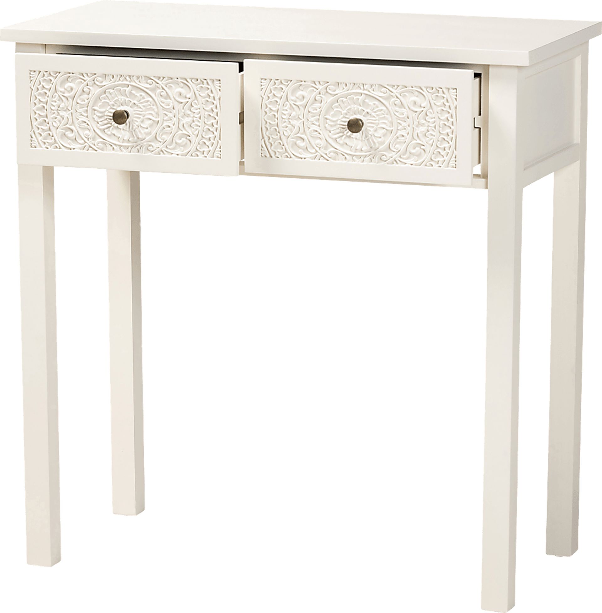 Rhodesa White Sofa Table - Image 5