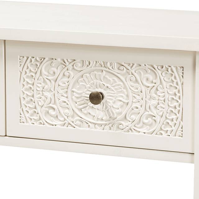 Rhodesa White Sofa Table - Thumbnail - Image 6
