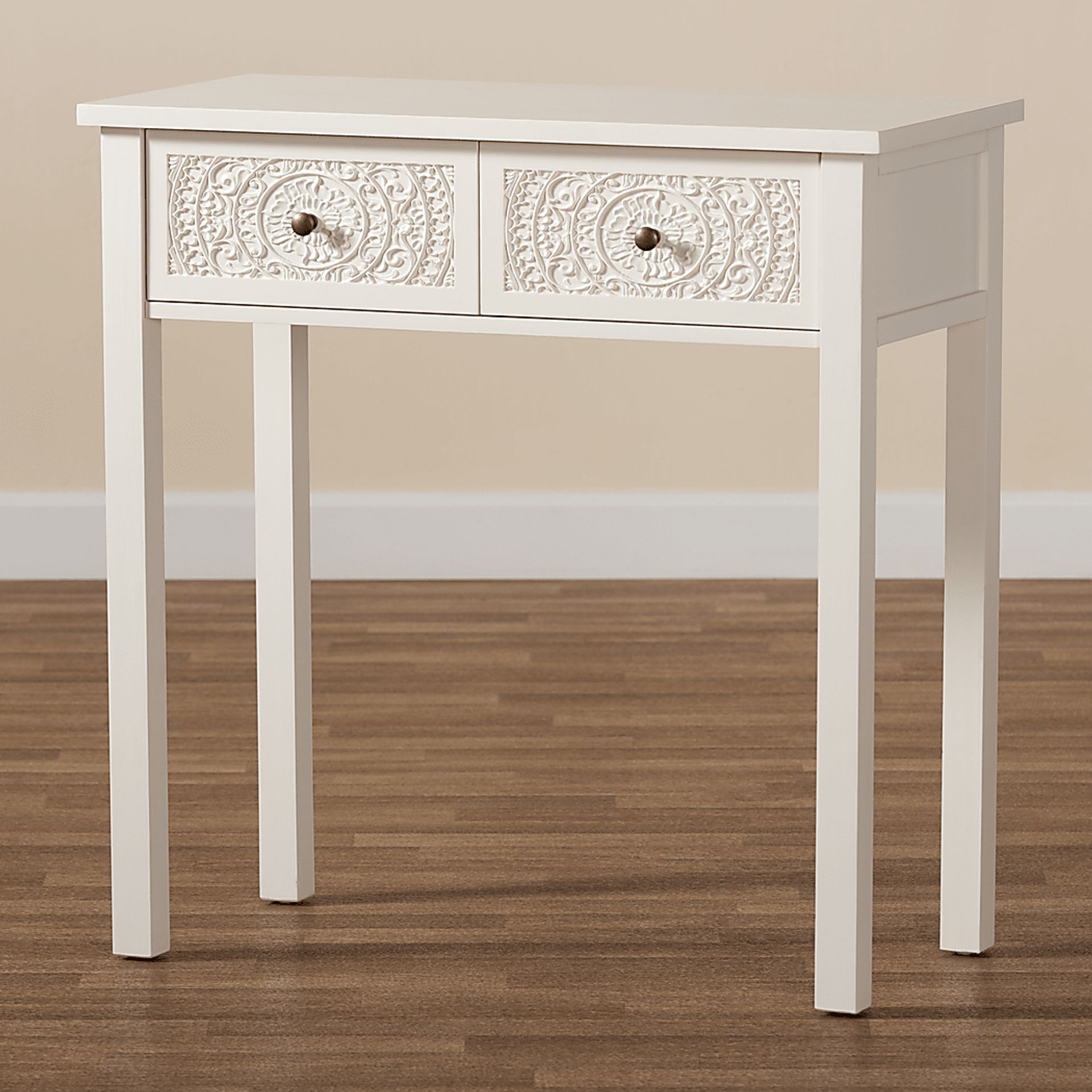 Rhodesa White Sofa Table - Image 9