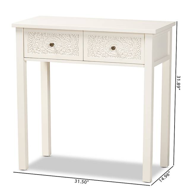 Rhodesa White Sofa Table - Thumbnail - Image 10