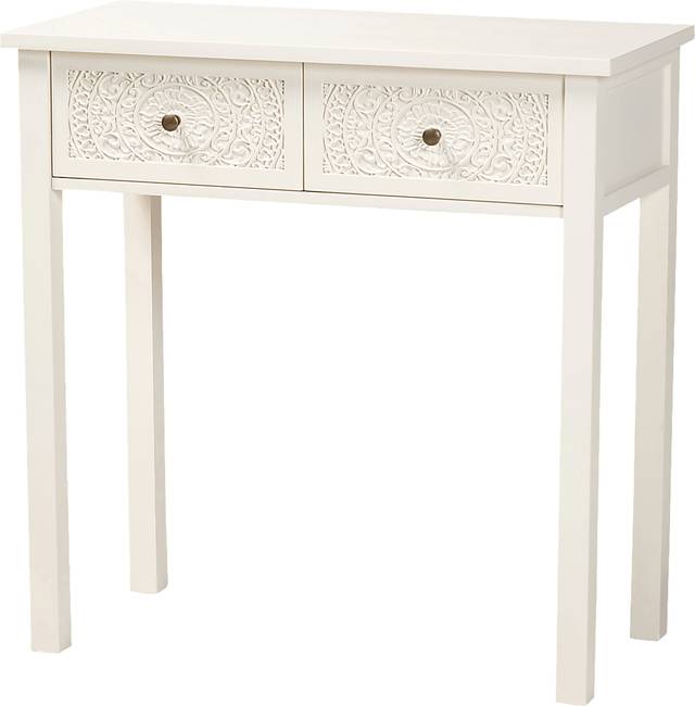 Rhodesa White Sofa Table - Thumbnail - Image 1