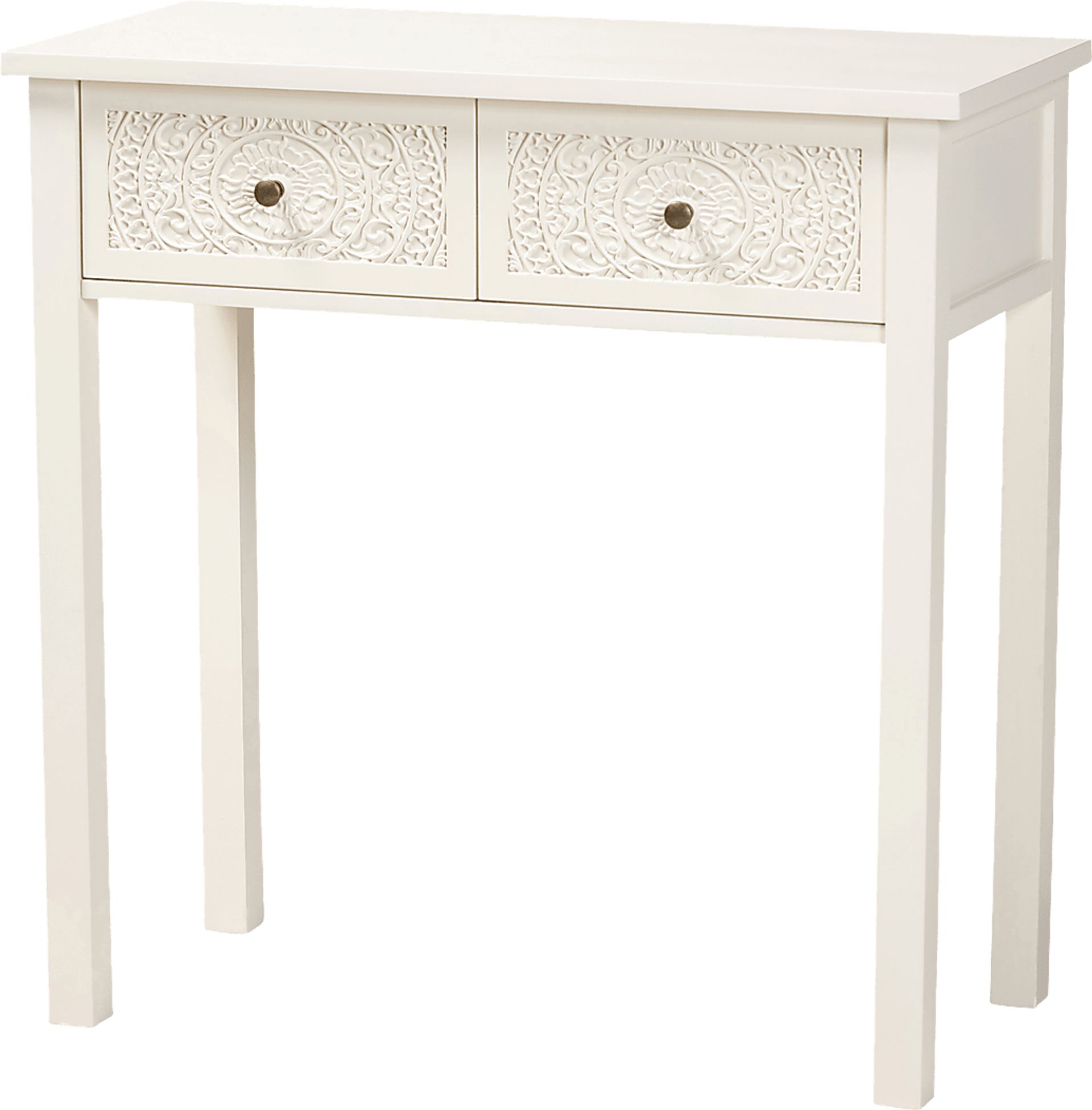 Rhodesa White Sofa Table - Image 1