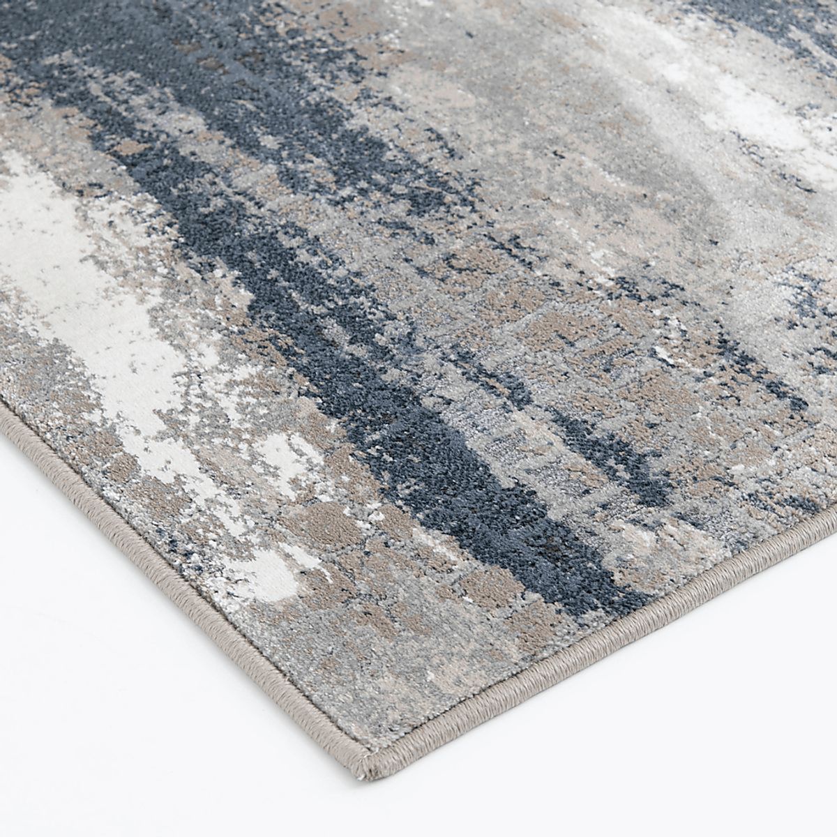 Rhys Gray Polyester Fabric Rug | Rooms to Go