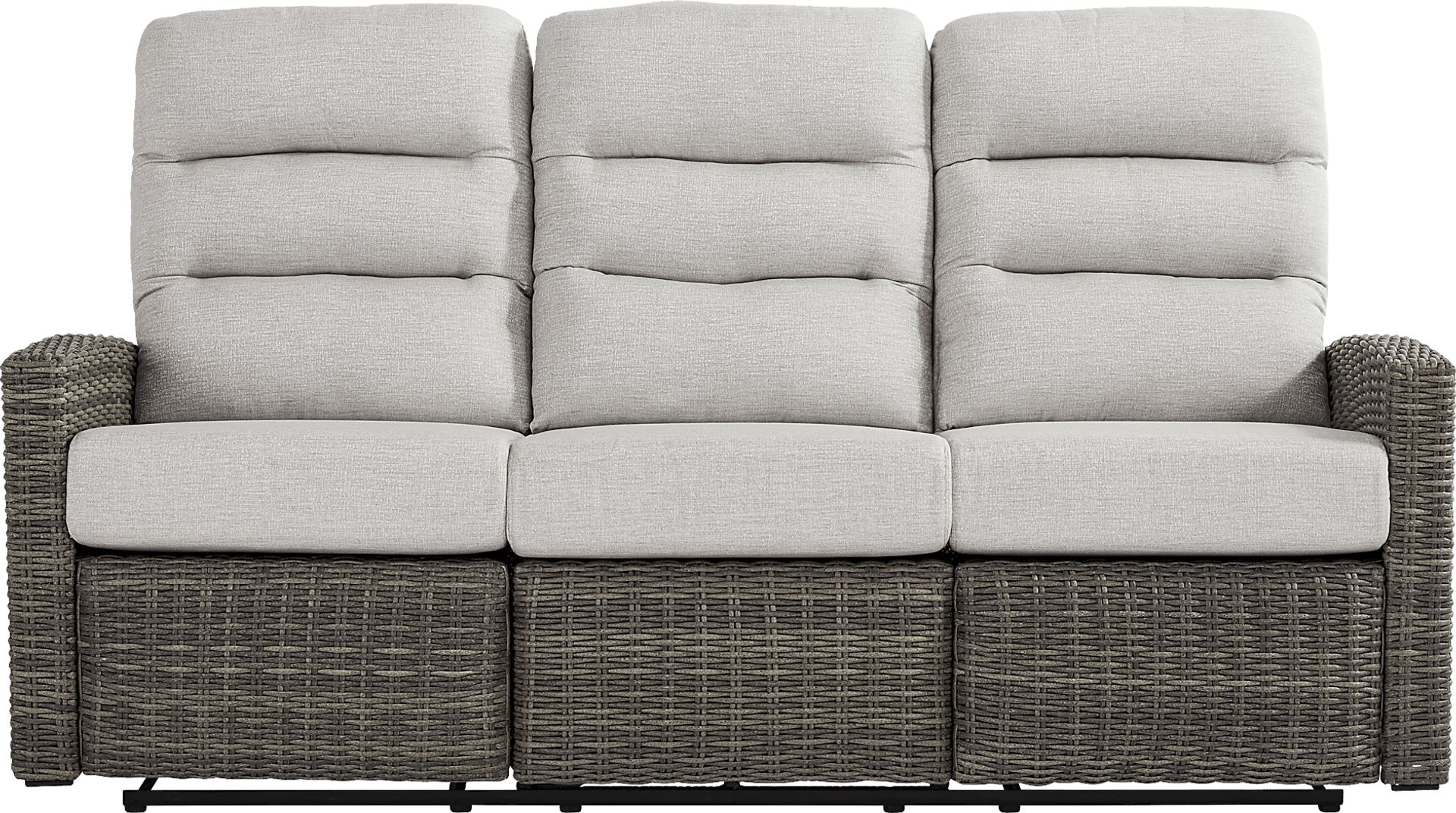 Ria Driftwood 3 Pc Outdoor Seating Set with Gray Cushions - Image 3