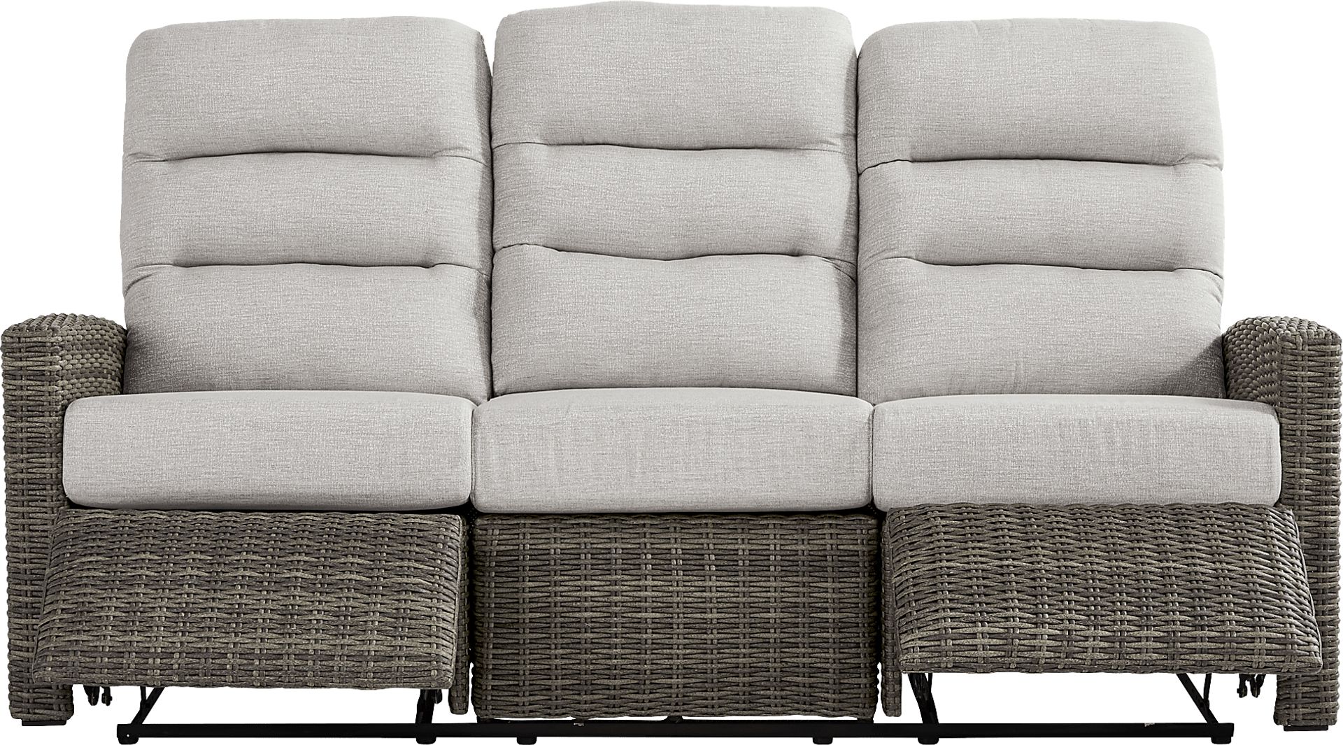 Ria Driftwood 3 Pc Outdoor Seating Set with Gray Cushions - Image 4