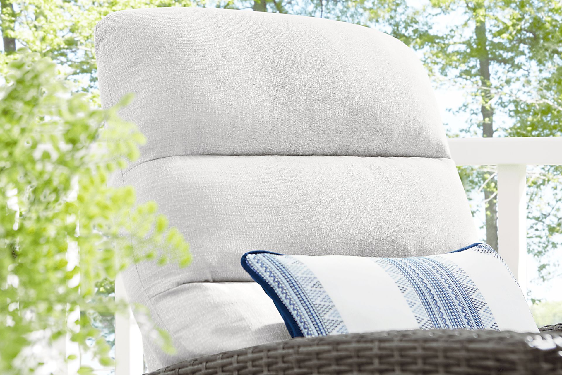 Ria Driftwood Outdoor Glider Recliner with Gray Cushions - Image 4
