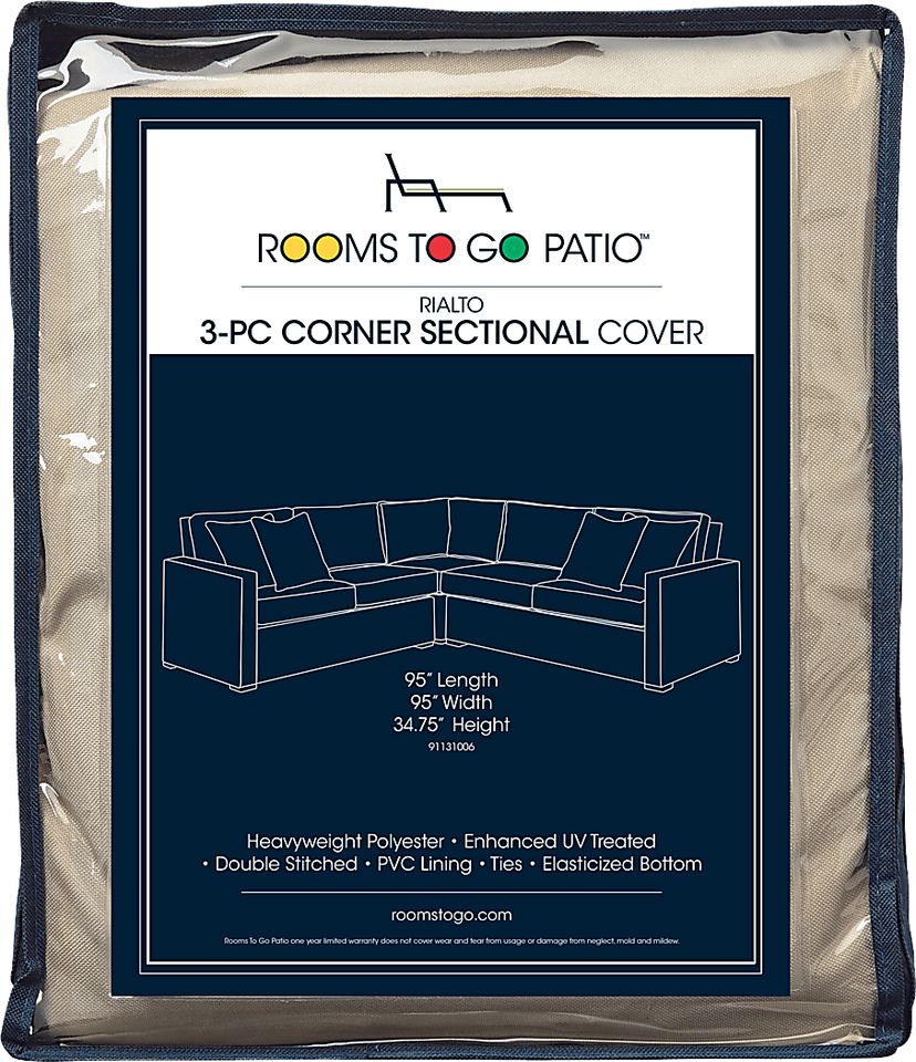 Rialto 3 Pc Patio Corner Sectional Cover