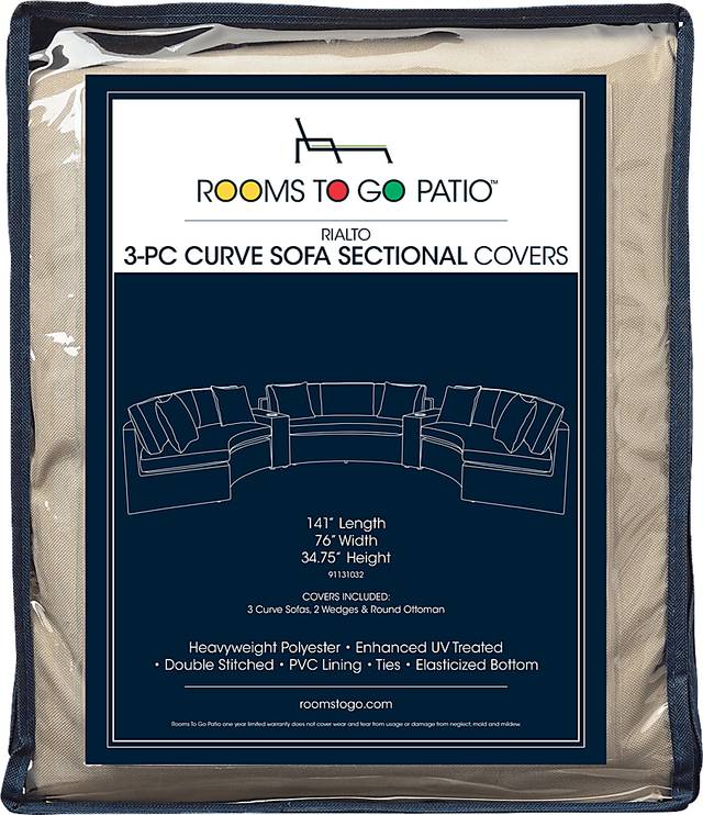 Rialto 3 Pc Patio Curved Sectional Cover - Thumbnail - Image 1