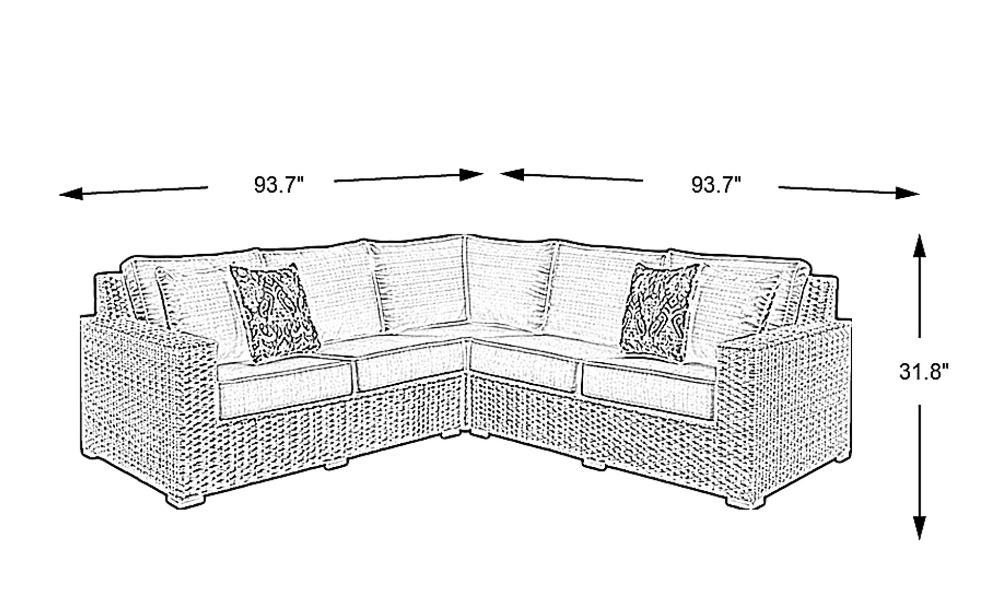 Dimension Image. Please refer to the Dimension Tab on this page for dimension details.
