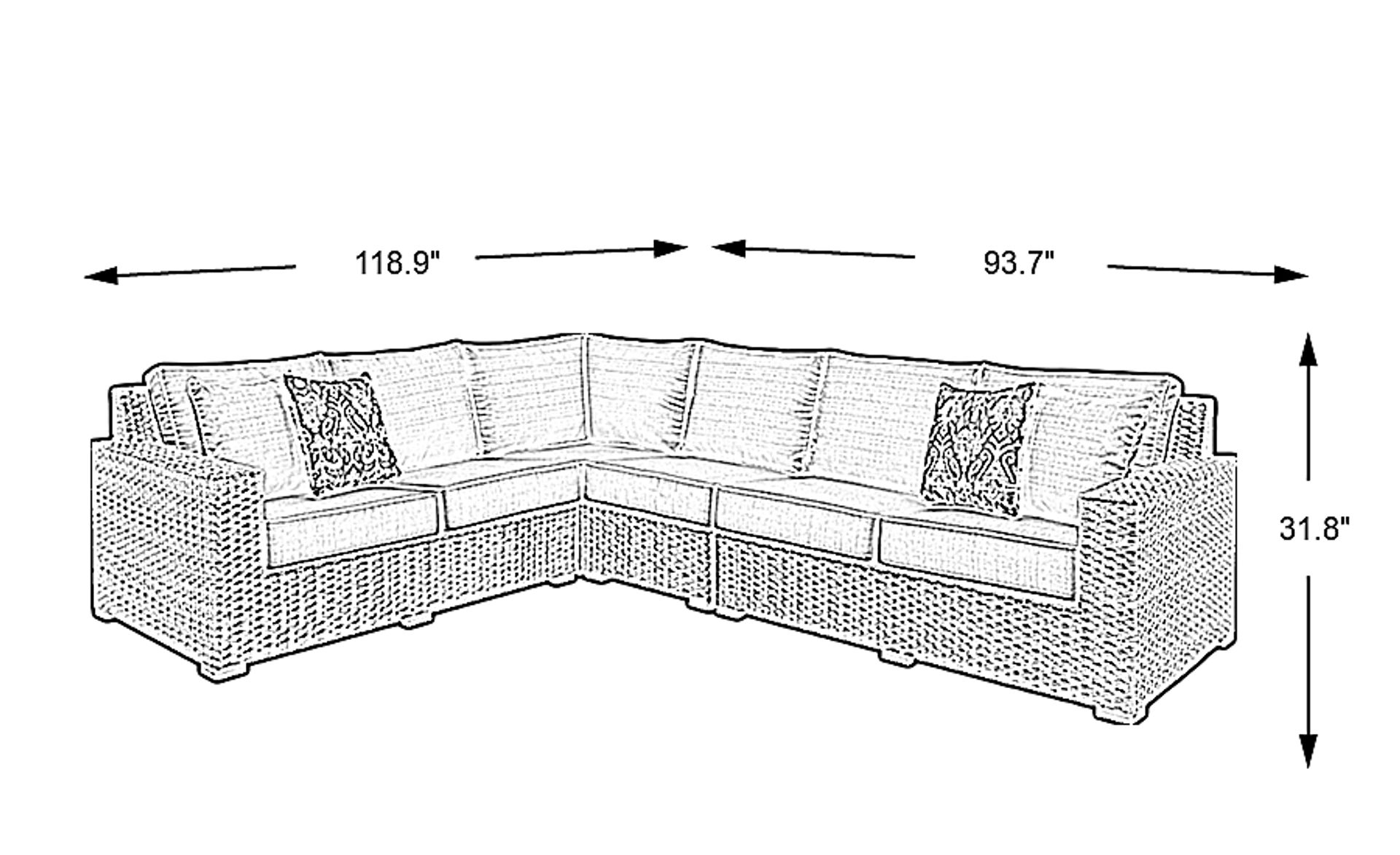 Dimension Image. Please refer to the Dimension Tab on this page for dimension details.