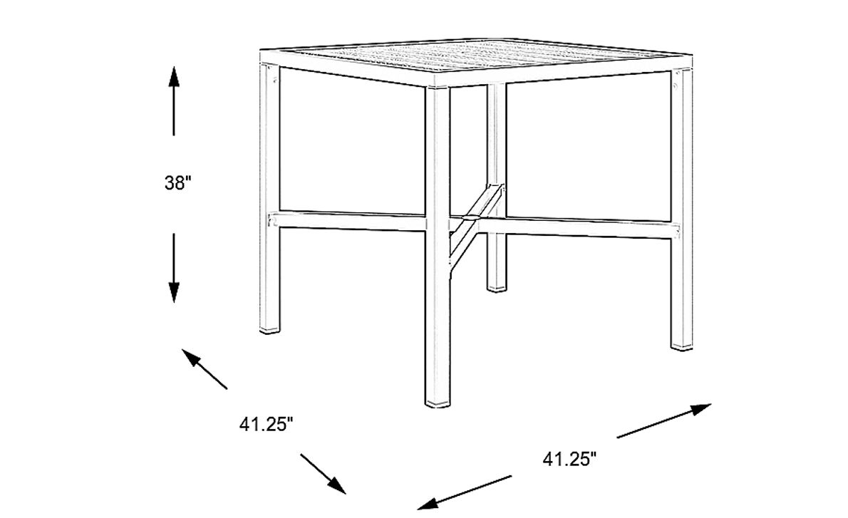 Rialto Brown 41 In. Square Bar Height Outdoor Dining Table Rooms To Go