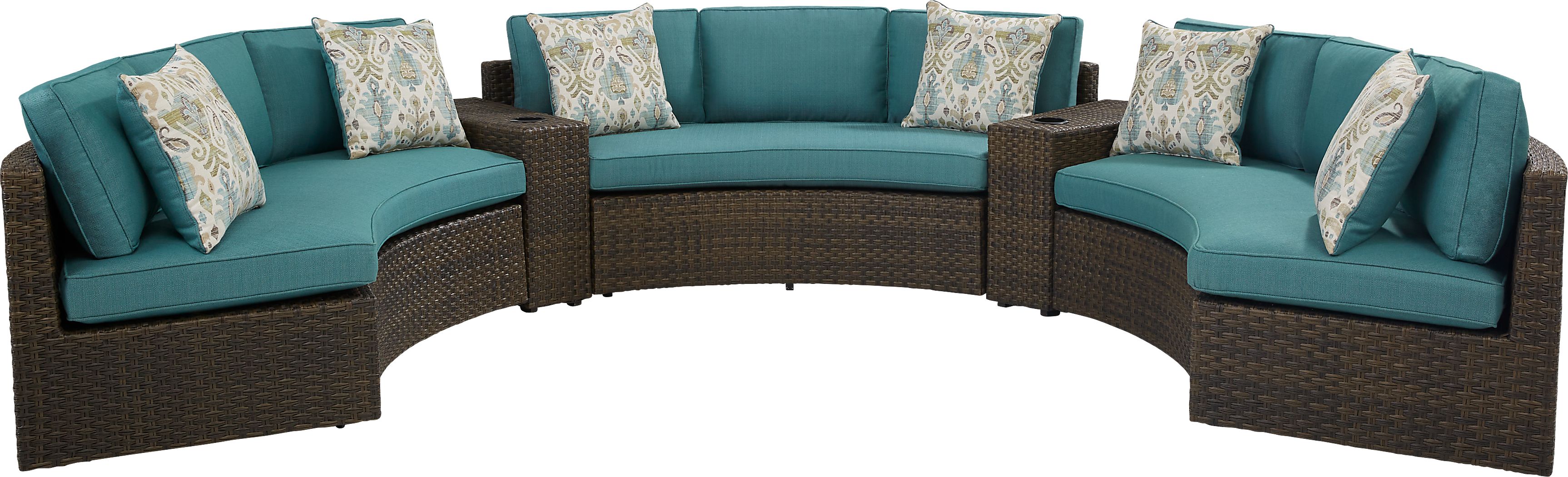 Rooms To Go Rialto Curved Outdoor Sectional