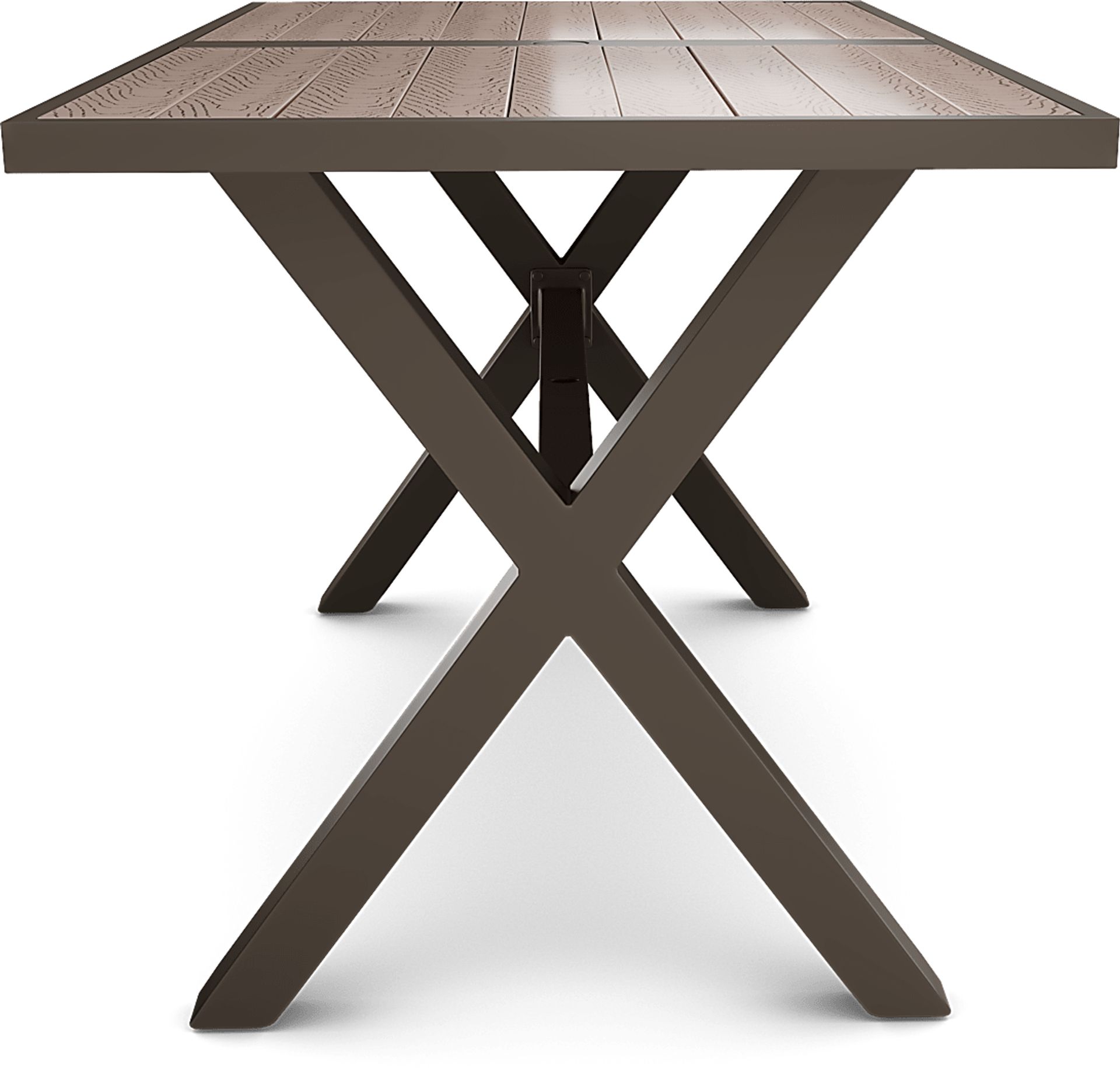Rialto Brown 5 Pc Rectangle Outdoor Bar Height Dining Set with Putty Cushions - Image 4