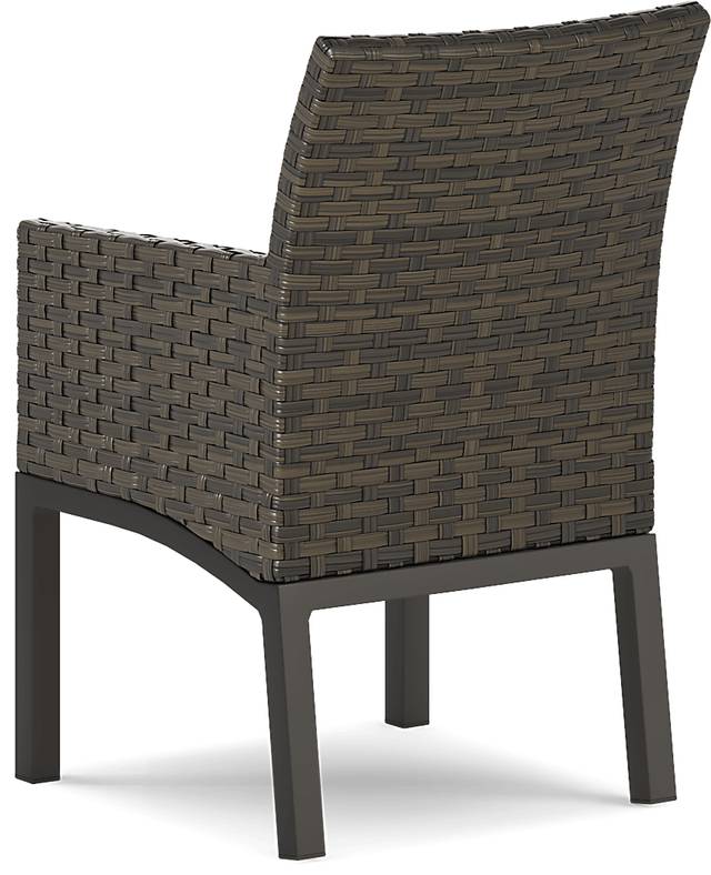 Rialto Brown Outdoor Arm Chair with Aqua Cushion - Thumbnail - Image 3