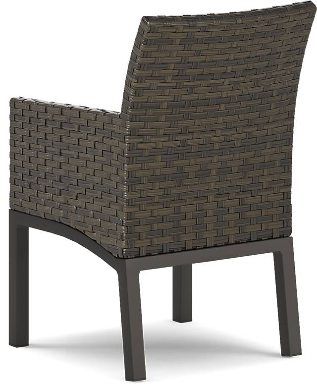 Rialto Brown Outdoor Arm Chair with Putty Cushion - Thumbnail - Image 2