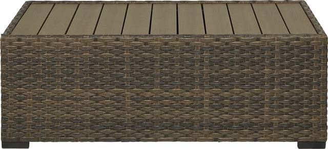 Rialto Brown Outdoor Cocktail Table - Thumbnail - Image 2
