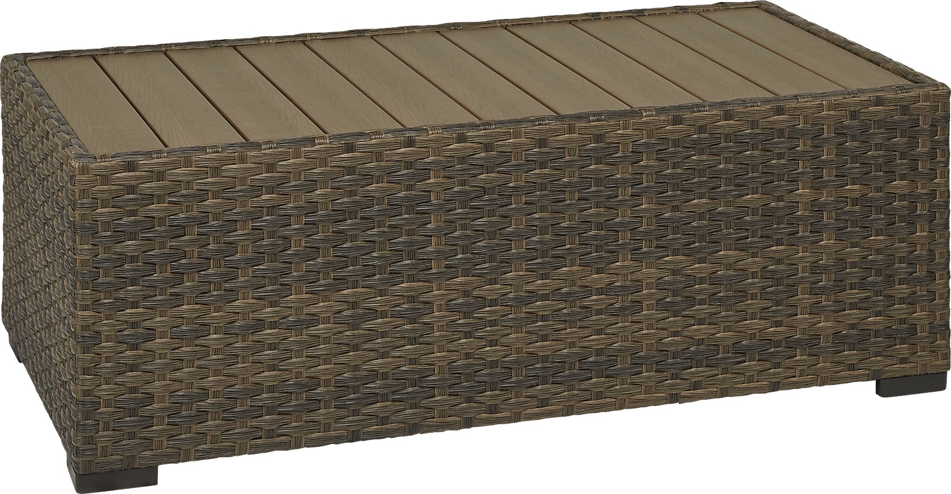 Rialto Brown Outdoor Cocktail Table - Image 1