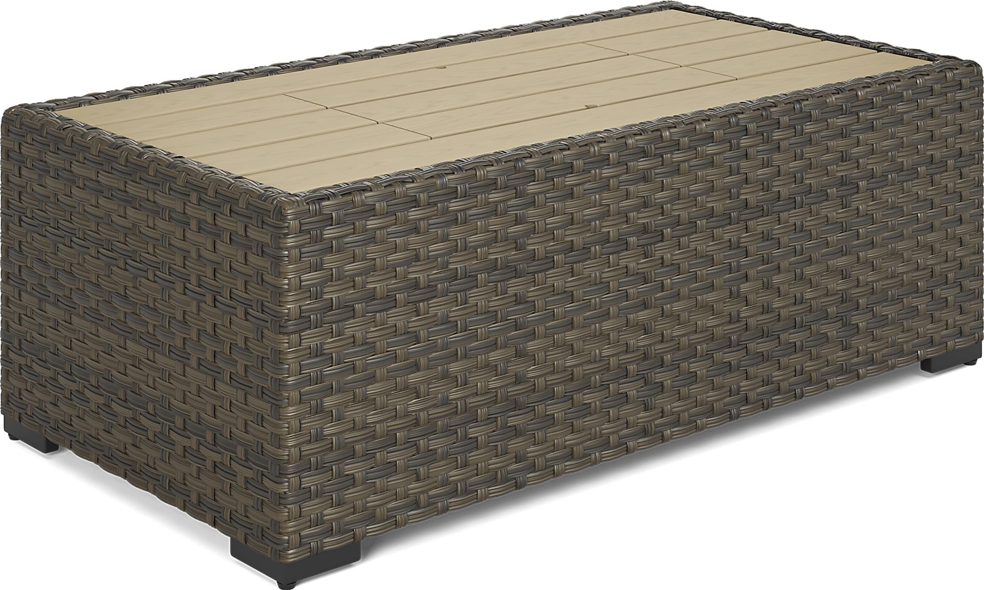 Rialto Brown Outdoor Cooler Cocktail Table - Image 1