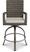 Rialto Brown Outdoor Swivel Barstool with Putty Cushion